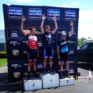 Headwind Cycling's Neil Wengerd on the podium