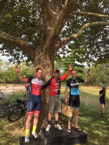 Headwind Cycling's Andy Eastman on the podium