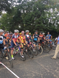 Headwind Cycling's Andy Eastman at the start