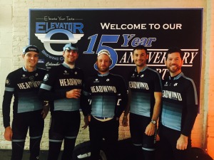 Headwind Cycling guys at Elevator Brewing