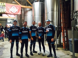 Headwind Cycling team in the Elevator Brewing Tap Room 2